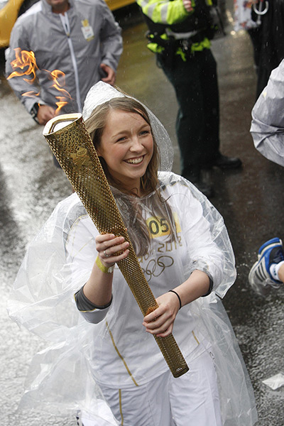 Torch relay day 19: Torchbearer 051 Toraigh Fletcher in Lisburn