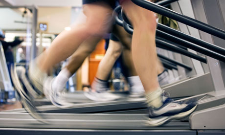 Treadmills in a gym