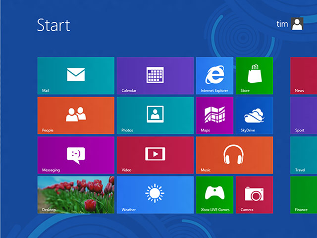 Windows 8: The Start menu after a new install