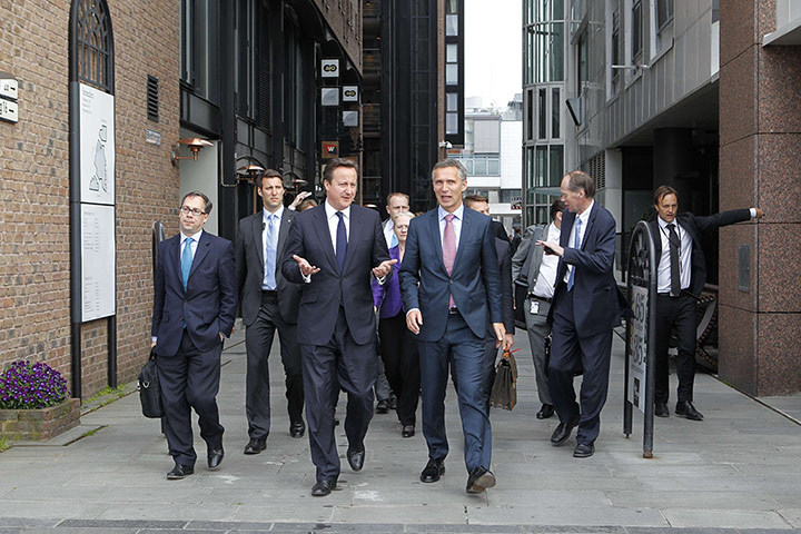 Picture Desk Live: British Prime Minister David Cameron (L)