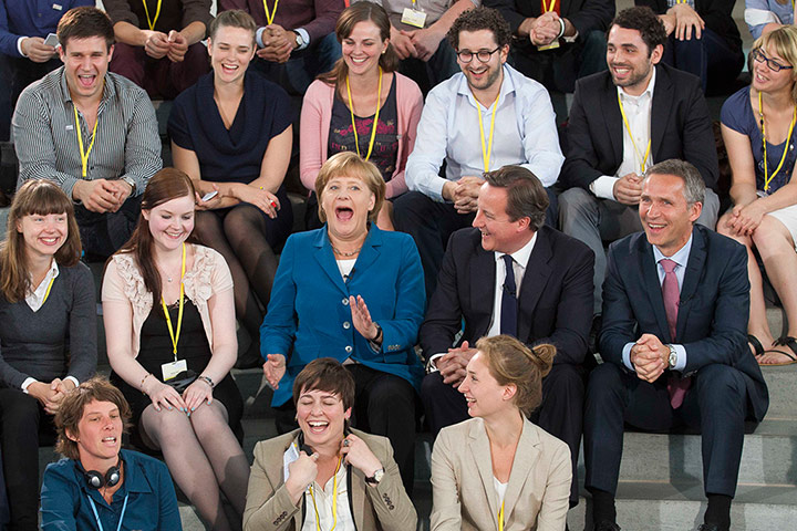 Picture Desk Live: David Cameron, Angela Merkel, Jens Stoltenberg