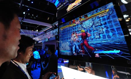 Gamers sample games on the opening day