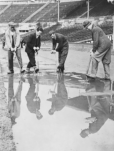 1948 Olympics: Helping To Drain Wembley