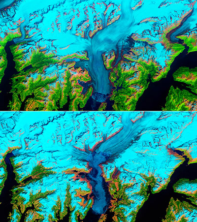 Satellie Eye on Earth: Retreat of Alaska’s Columbia Glacier