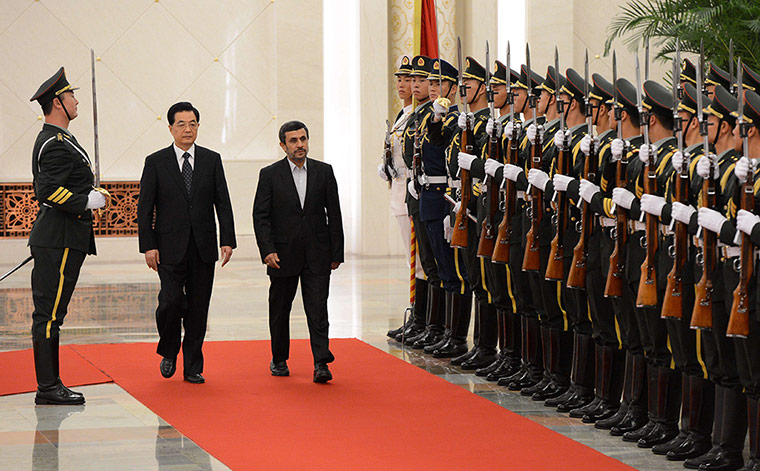 Picture desk live : Chinese President Hu Jintao and ranian President Mahmoud Ahmadinejad