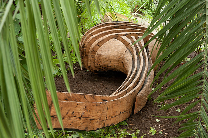 David Nash: Furrowed Oak, 1991