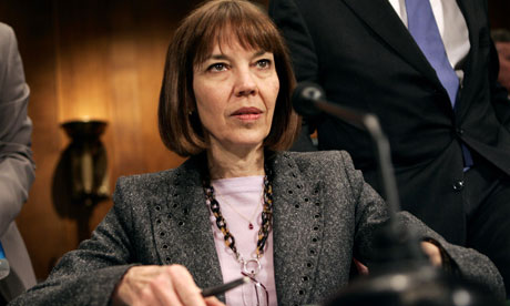 New York Times journalist Judith Miller at a Senate hearing in 2005