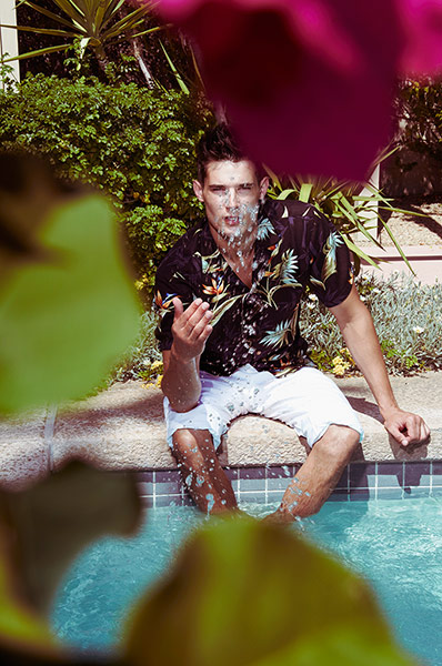 Hawaiian shirts: Black bamboo shirt