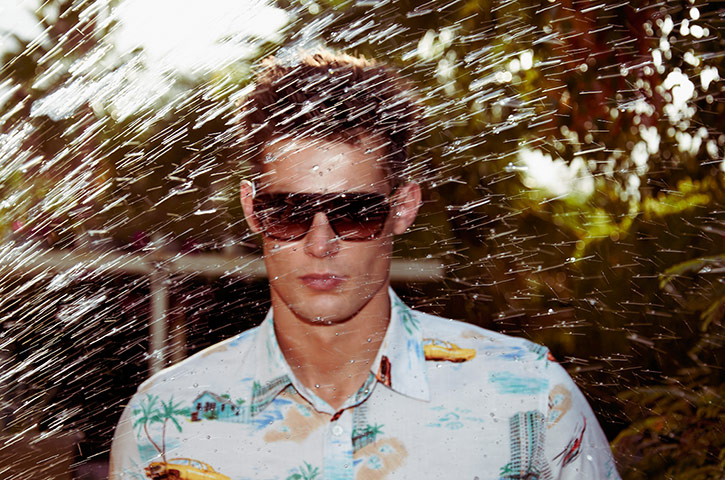 Hawaiian shirts: Palm and Cadillac print