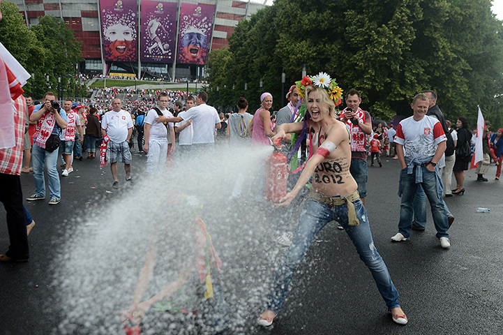 picture desk live: femen protest at euro 2012