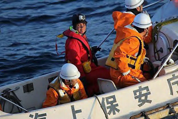 picture desk live: British rowing adventurer Sarah Outen rescued