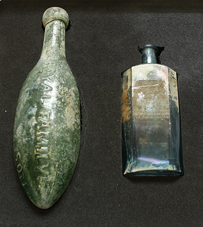 Greenwich find: Glass torpedo & medicine bottles