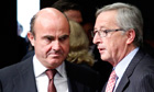 Luis de Guindos and Jean-Claude Juncker