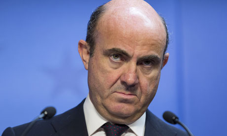 Spanish economy minister Luis de Guindos