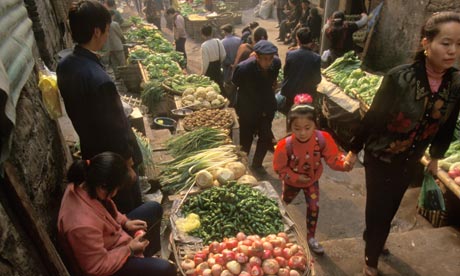 A food market in Chongqing Municipality, China