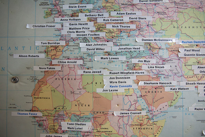 Bush House: A wall map