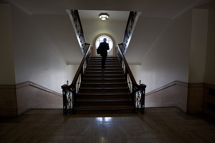 Bush House: A lone figure in Bush House