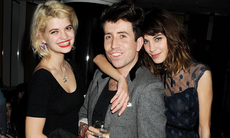 With friends like these … Grimshaw with Pixie Geldof and Alexa Chung.
