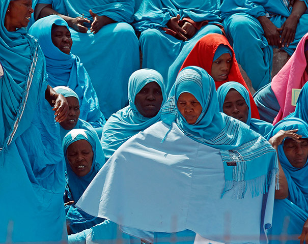 Mogadishu: Women attend a ceremony marking Somalia's independence day in Mogadishu