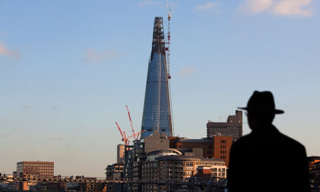 Man looking at the Shard