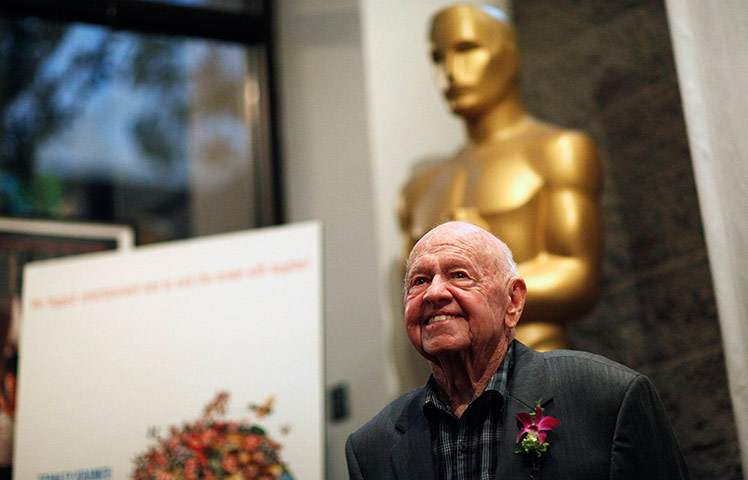 Week in film: Mickey Rooney poses at a screening of It's a Mad Mad Mad Mad World 