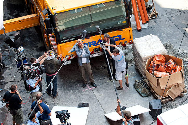 Week in film: Bruce Willis and Sebastian Koch on the set of the fifth Die Hard film