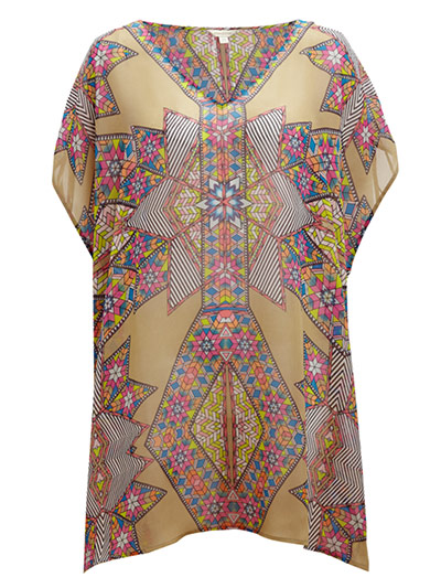 cover-ups: Kaleidoscope print Kaftan