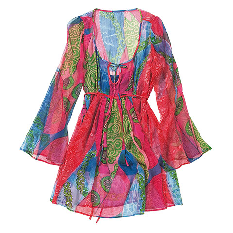 cover-ups: Paisley chiffon Kaftan