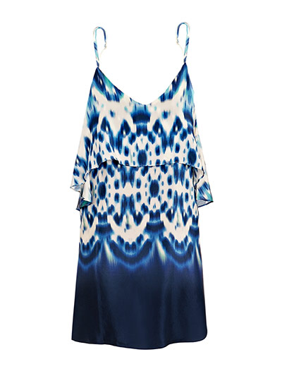 cover-ups: Dress blue and white,beach cover-up