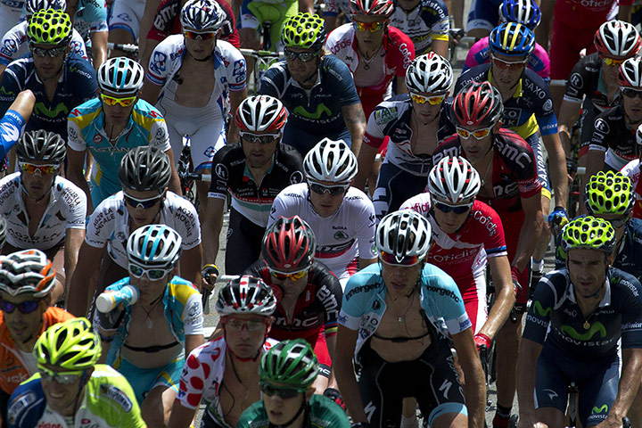 tour de france: The pack with Best climber's polka dot