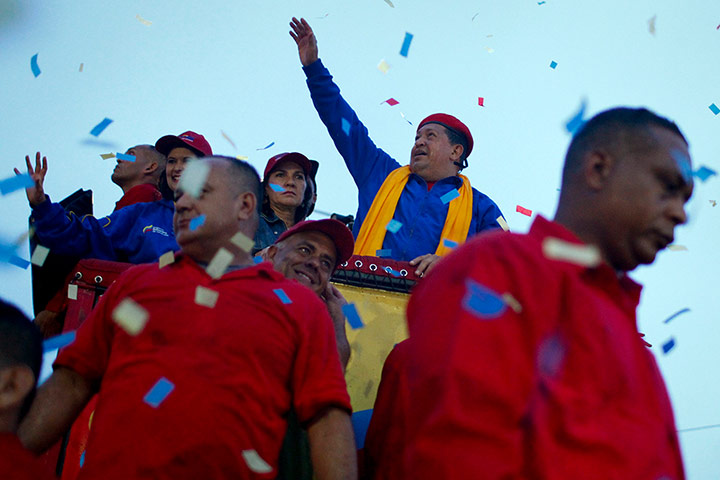 Picture Desk Live: Venezuela's President Hugo Chavez greets supporters