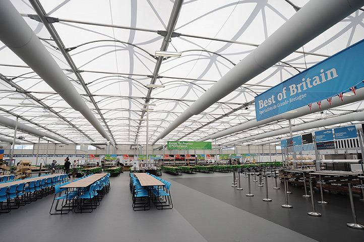 Olympic Village: The main dining area
