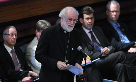 The Archbishop of Canterbury, Rowan Williams, addressing the General Synod