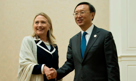 Hillary Clinton and Yang Jiechi