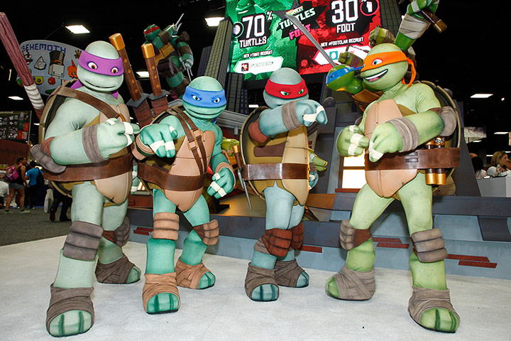 Comic-con: The Teenage Mutant Ninja Turtles attend Nickelodeon at Comic-Con 