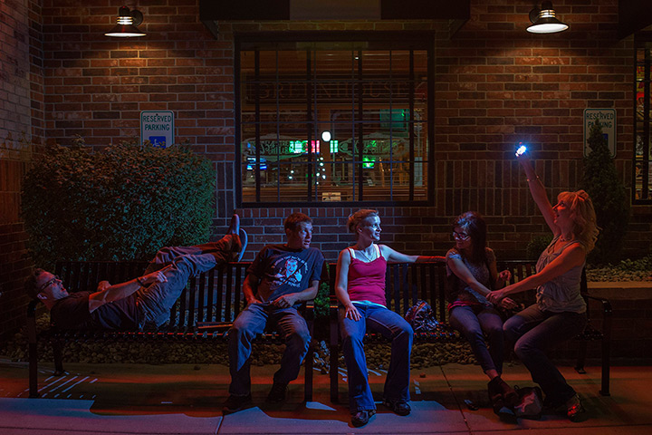 24 hours: Lee's Summit, Missouri, US: Friends photograph each other