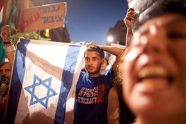 Tel Aviv protests: Demonstrators march through the streets to protest rising housing costs