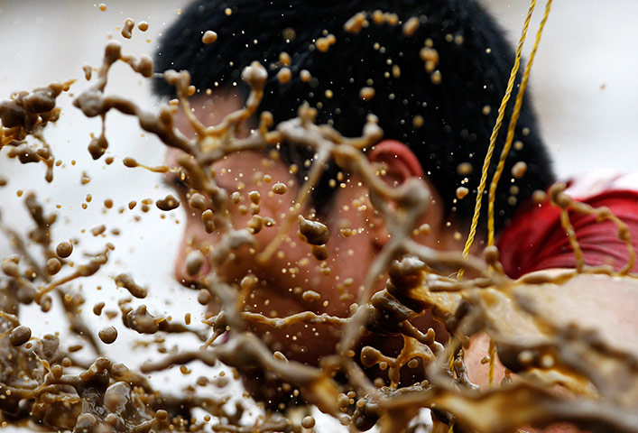 Picture desk live: A competitor in the Tough Mudder in West Dover, Vermont