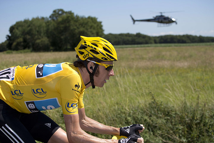 Picture desk live: Bradley Wiggins on the Tour de France between Samatan and Pau