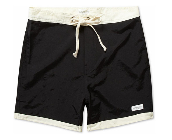 Swimwear: Black trunks