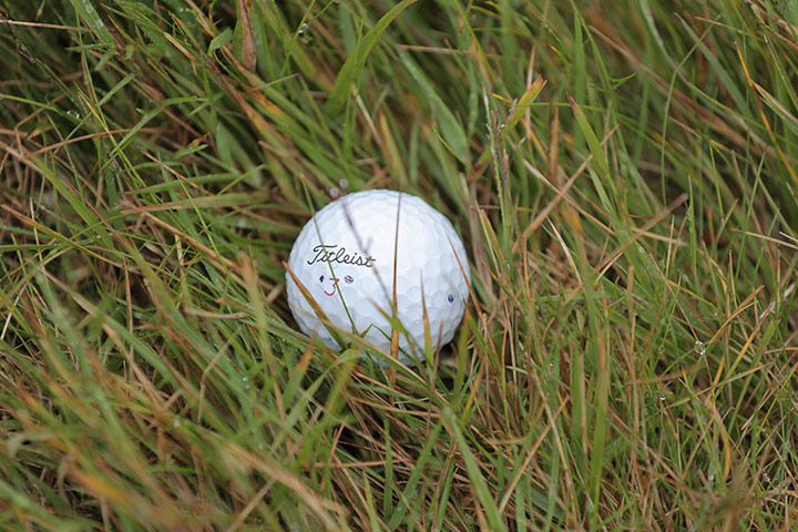 Lee Westwood: Lee Westwood's ball in the rough