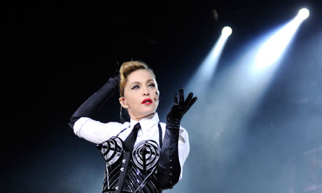 Madonna performs during her MDNA tour at Hyde Park, London.