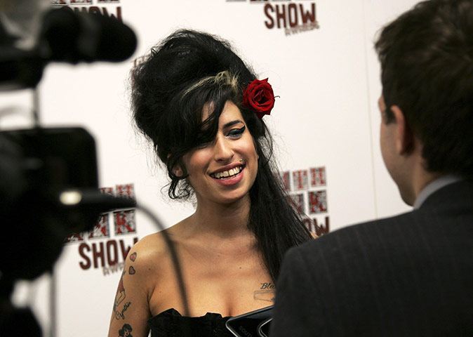 Amy Winehouse: Amy talks to a journalist at the South Bank Show Awards