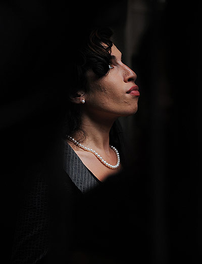 Amy Winehouse: Amy pictured during a break in her trial in 2009