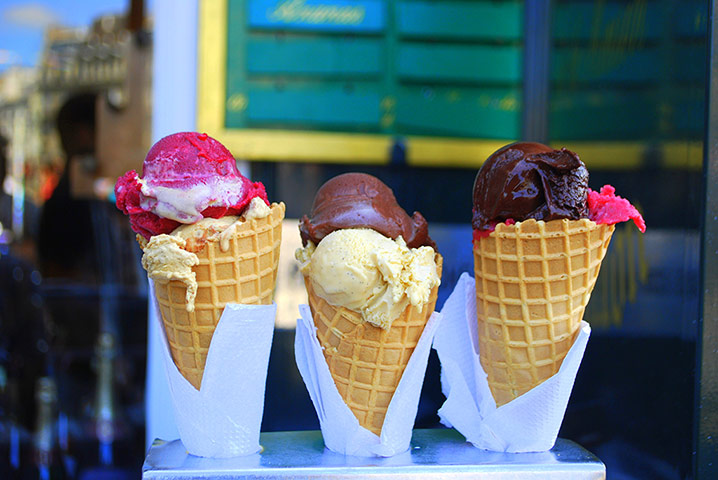 Your Pictures: Delicious: Ice-cream waiting to be eaten at a cafe in Paris