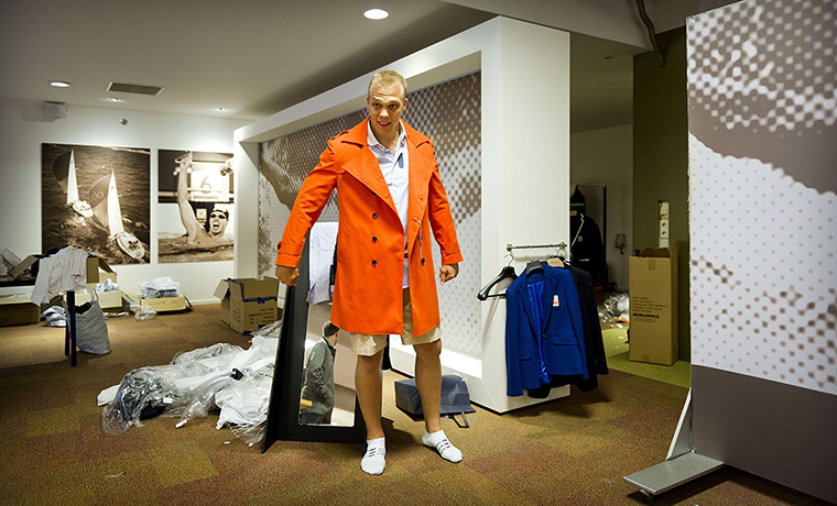 Olympic kit designs: Netherlands' judoka Henk Grol in official Olympic clothes