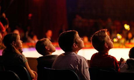 children in an audience