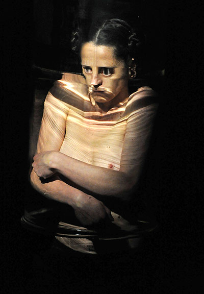 Avignon theatre festival: Dancer and choreographer Sandrine Buring performs a rehearsal of  Ch(ose)