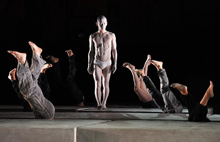 Avignon theatre festival: Dancers rehearse Puz/zle by choreographer and dancer Sidi Larbi Cherkaoui 