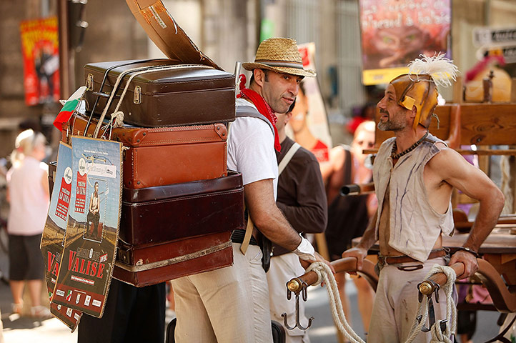 Avignon theatre festival: Actors parade during the opening ceremony of the festival